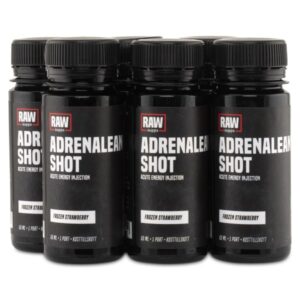 RAW Adrenalean Shot, Frozen Strawberry, 6-pak