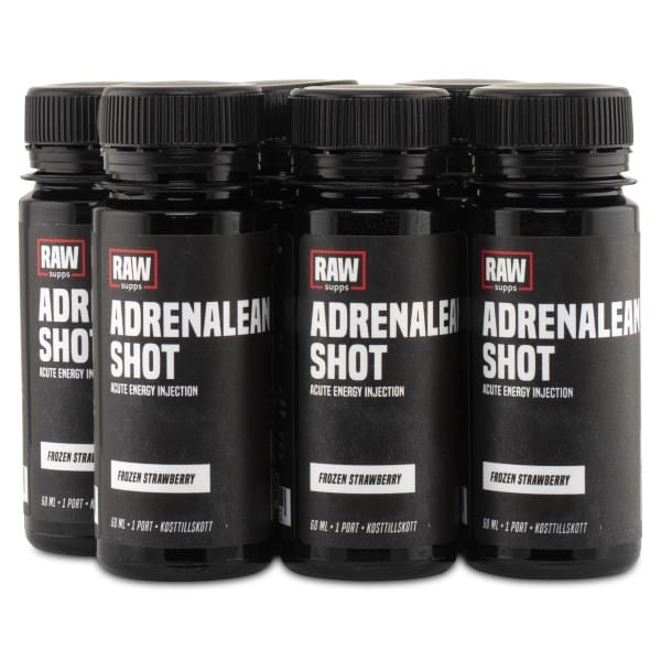 RAW Adrenalean Shot, Frozen Strawberry, 6-pak