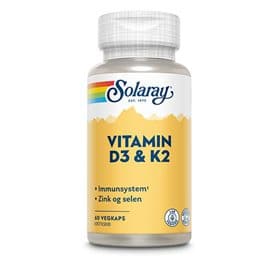 Solaray Vitamin D3 & K2 60 Kaps.