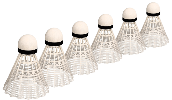 Speed Control Nylon - FRI FRAGT - 6 stk. badmintonbolde m. korkspids