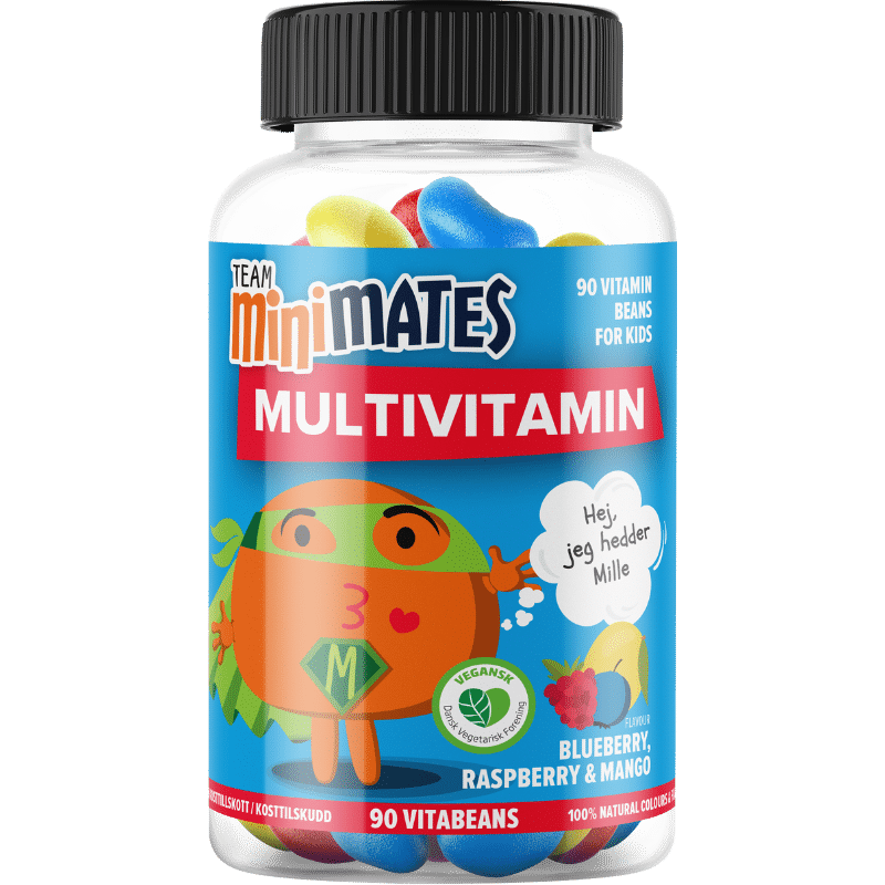 Team MiniMates Multivitamin VitaBeans Blueberry, Raspberry & Mango (90 stk)