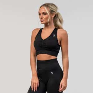 V3 Apparel Empower Seamless Scrunch Sports Bra – Black - Træningstøj til Kvinder
