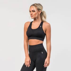 V3 Apparel Excel Seamless Scrunch Sports Bra – Black - Træningstøj til Kvinder