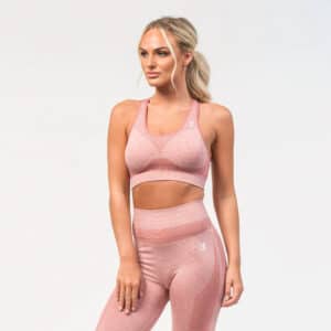 V3 Apparel Excel Seamless Scrunch Sports Bra – Pink - Træningstøj til Kvinder