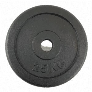 Vægtskive sort metal (50 mm) - 15 kg (Restsalg)