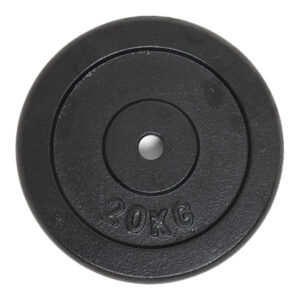 Vægtskive sort metal (50 mm) 20 kg (Restsalg)