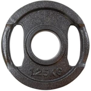 Vægtskive sort metal med greb (50 mm) - 1,25 kg