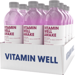 Vitamin Well Awake (12x500ml) – Forfriskende vitaminvand med koffein & B-vitaminer