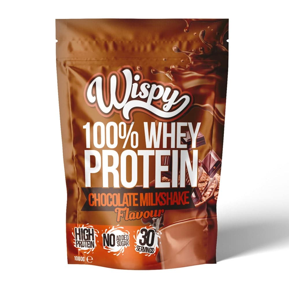 Wispy Whey 100 (1 kg) – Proteinpulver med chokolade | Højt indhold af protein | Lavt sukker