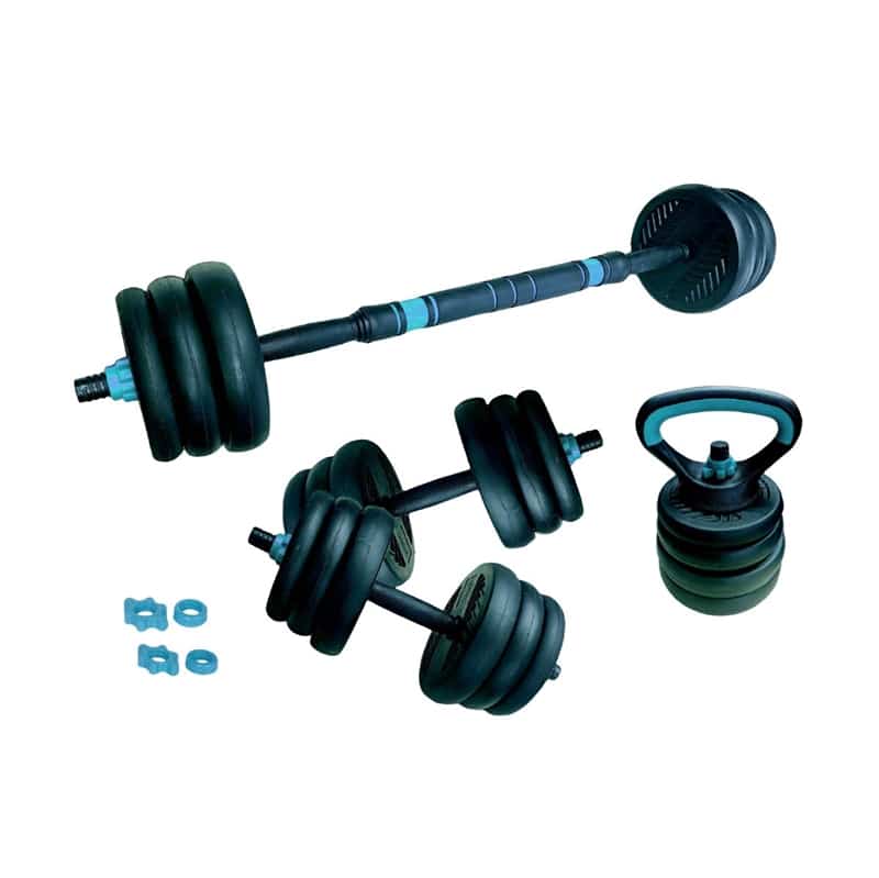 ASG Justerbart Vægtsæt 20 kg. Sort/Petrol Blå