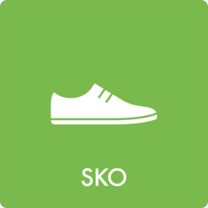 Affaldsskilt Sko, Plast 240 x 240 mm AF3604P240x240