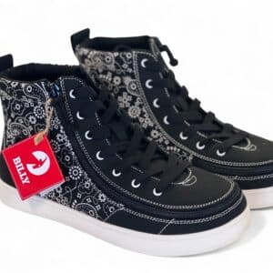 BILLY "Paisley - High Tops" damesko | Bred model med lynlås & ankelstøtte