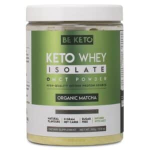 BeKeto KETO Whey Isolate + MCT, Organic Matcha, 300 g