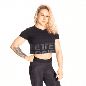 Better Bodies Astoria Cropped Tee Black - Træningstøj til Kvinder