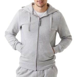 Björn Borg Centre Zip Hoodie, S, Grey Melange