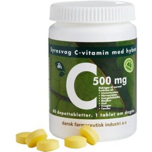 DFI DFI C500 mg syresvag C-vitamin tab. 60 stk