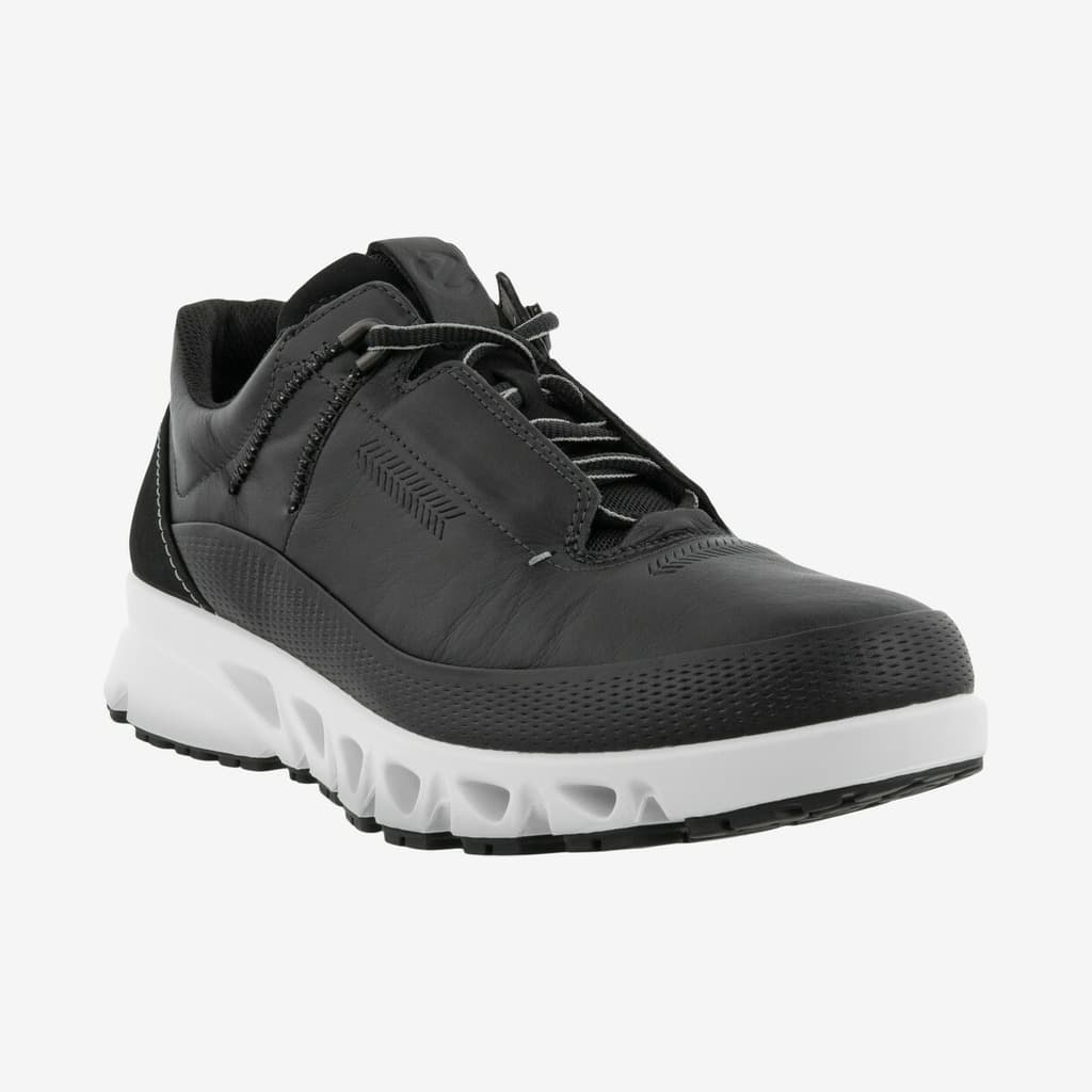 ECCO - Multi-Vent lædersneaker (Sort) - 44