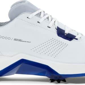 Ecco Biom G5 Vandtætte Herre Golfsko Med Spikes - White/Blue Depths - Str. 47 Normal