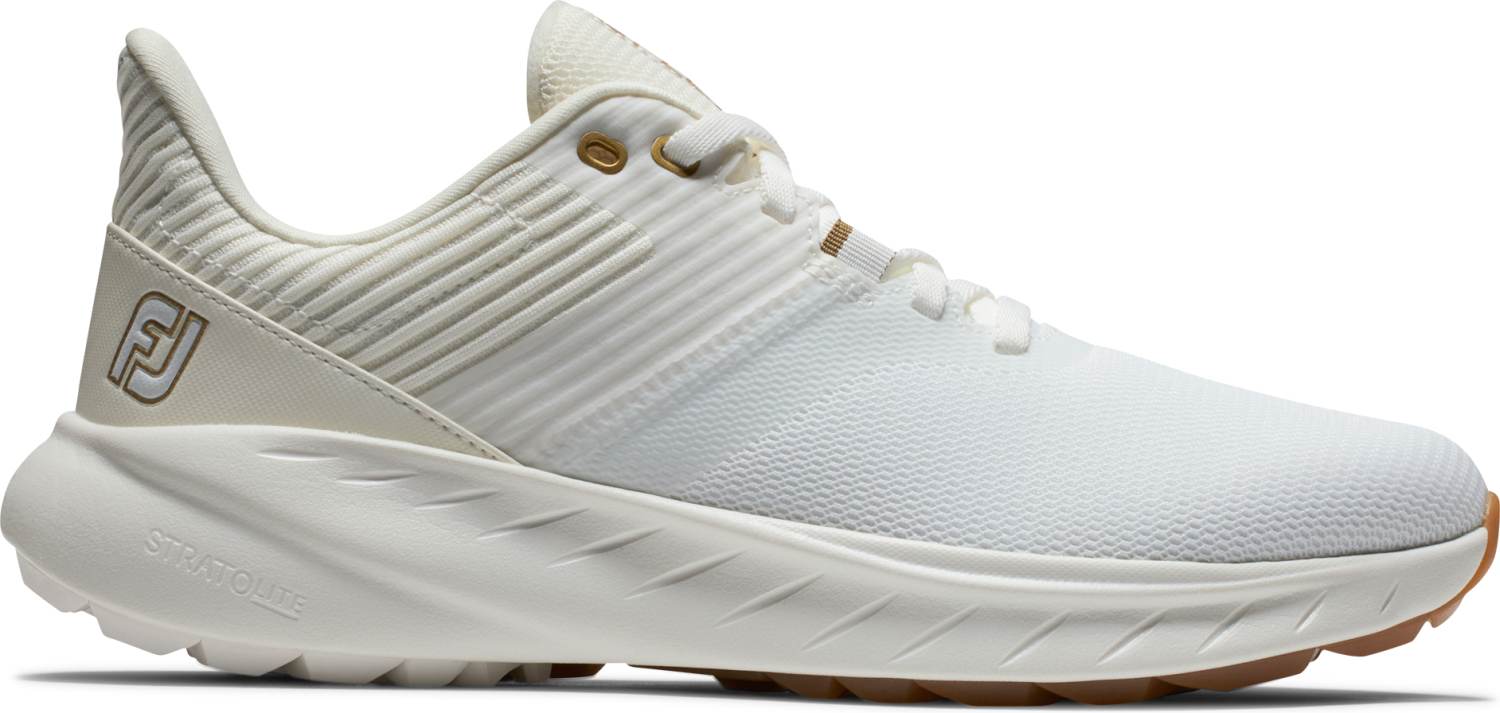 FootJoy Flex (2024) Dame Golfsko Uden Spikes - White/Beige/Beige - Str. 41 Normal
