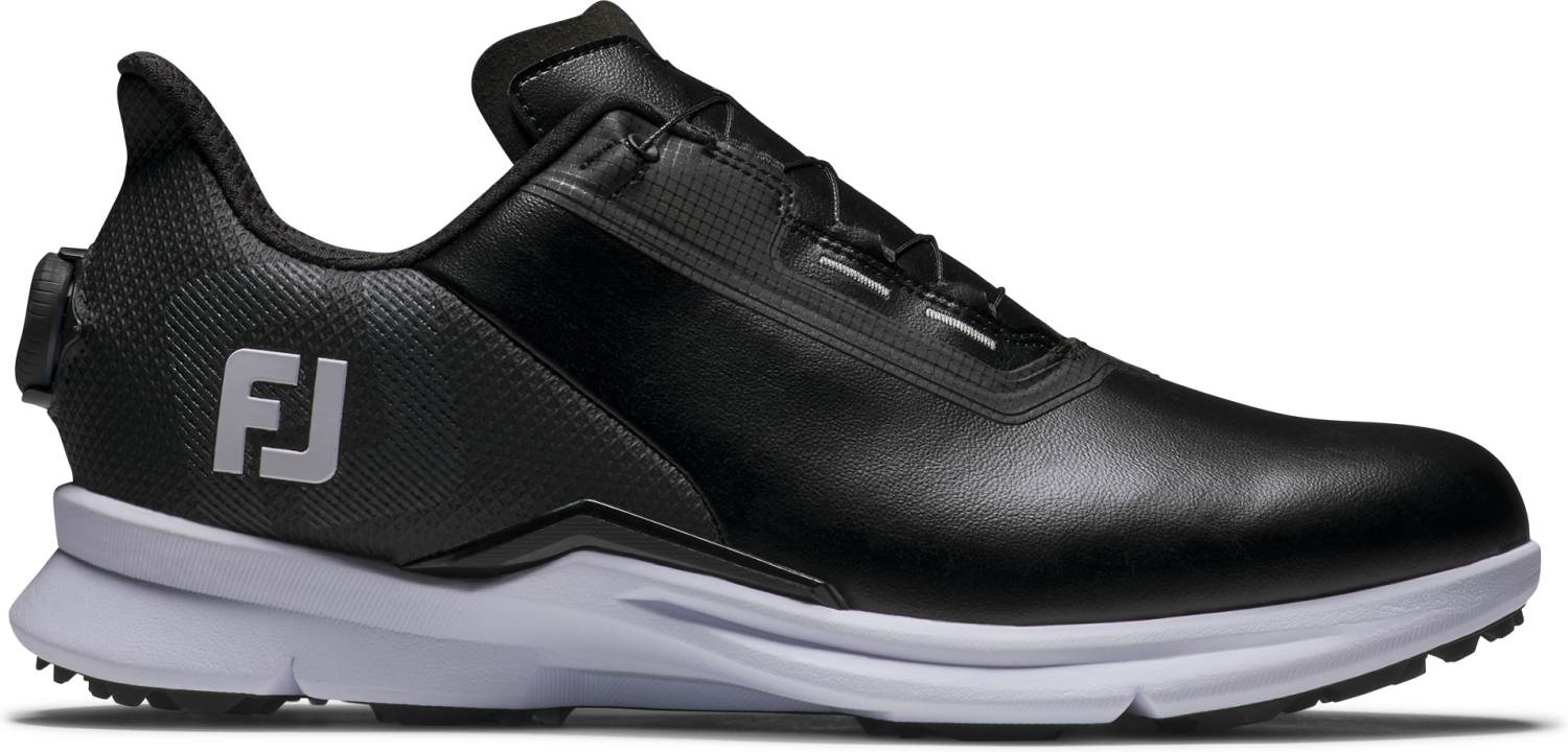 FootJoy Fuel (2025) BOA Vandtætte Herre Golfsko Uden Spikes - Black/Black/White - Str. 42 1/2 Normal