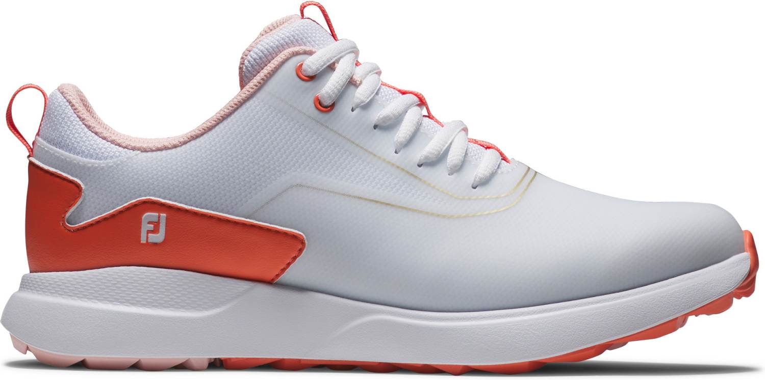 FootJoy Performa Vandtætte Dame Golfsko Uden Spikes - White/White/Orange - Str. 40 Bred