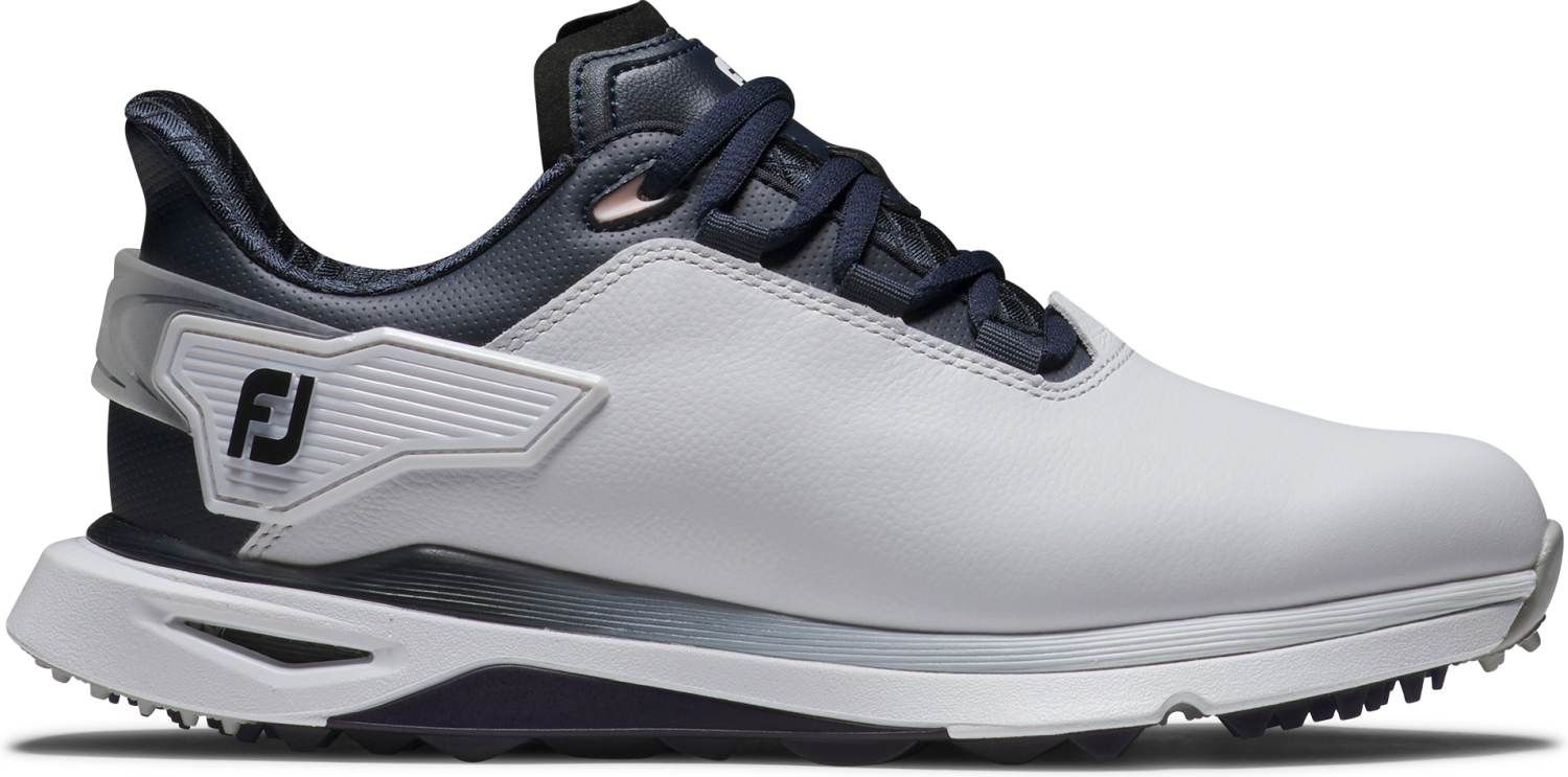 FootJoy Pro/SLX Vandtætte Dame Golfsko Uden Spikes - White/Navy/Pink - Str. 42 Bred