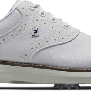 FootJoy Traditions Vandtætte Junior Golfsko Med Spikes - White - Str. 35 Normal