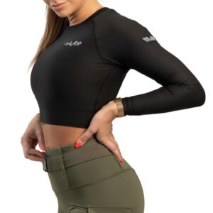 Gavelo Cropped Longsleeve, S, Sort