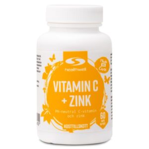 Healthwell Vitamin C + Zink, 60 kapsler