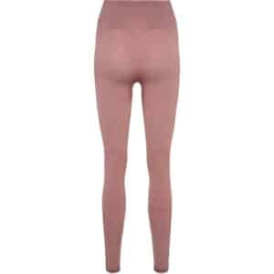 Hummel CLEA Seamless Mid Waist Tights – Woodrose/Rose Taupe Melange - Træningstøj til Kvinder