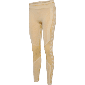 Hummel LULU Seamless Scrunch Tights - Curds & Whey Melange - Størrelse: Small - Træningstøj til Kvinder