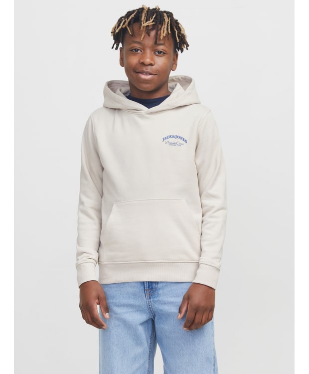 Jack & Jones Junior hoodie i Moonbeam til drenge