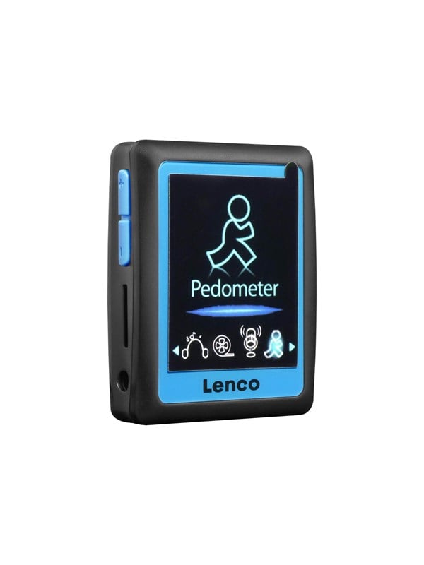 Lenco PODO-152 - MP3/4 Player with Pedometer en 4GB - Blue - MP3-Afspiller 4 GB