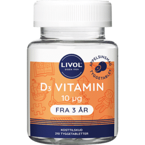 Livol Vitamin D 10ug Chewable Table 210 stk