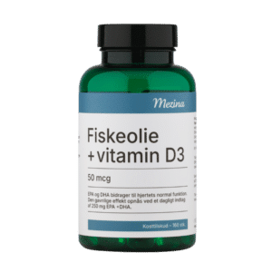Mezina Fiskeolie M. Vitamin D3 50 mcg (160 kaps)