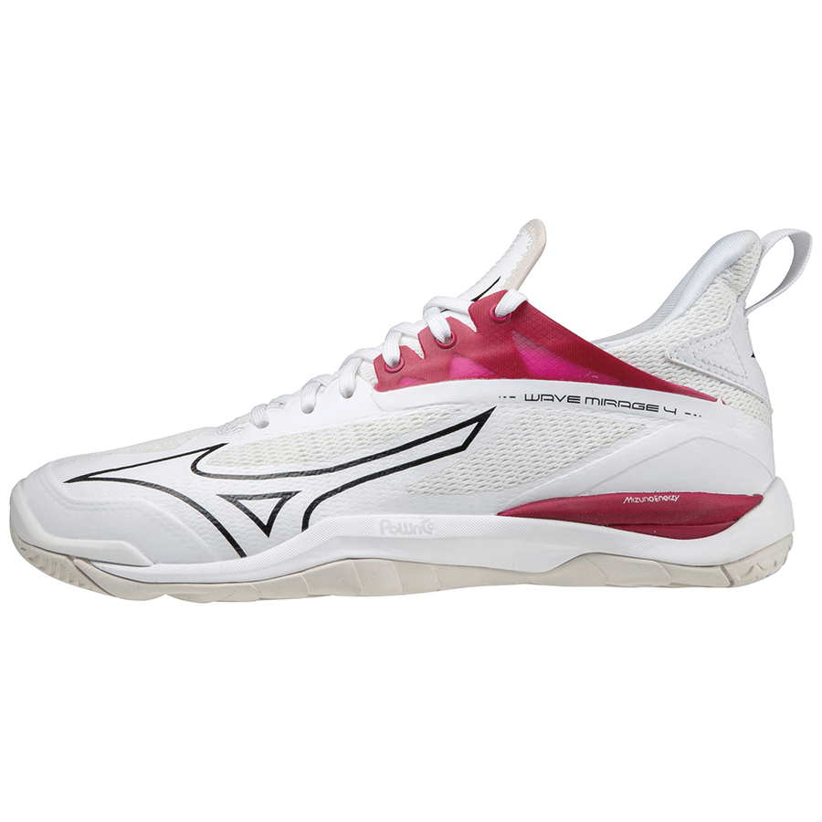 Mizuno Wave Mirage 4 Dame White/Persian Red - OLD