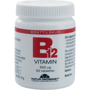 Natur Drogeriet Mega B12 Vitamin 500mg 60 stk