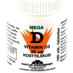 Natur Drogeriet Mega Vitamin D3 35mg 180 stk