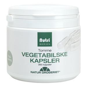Natur-Drogeriet Tomme Vegetabilske Kapsler - 360 kaps.