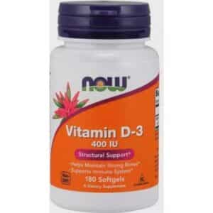 Now Foods VITAMIN D-3 400 IU 180 stk 180 stk
