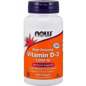 Now Foods Vitamin D-3 1000IU 360 stk