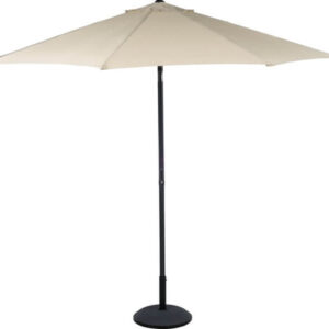 Parasol 3 m med 6 ribber 140 gram/m2 med hejs champagne