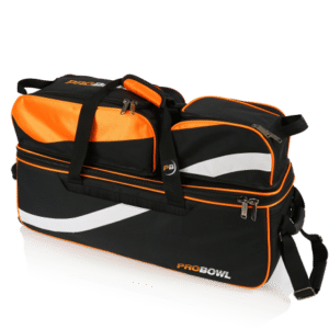 ProBowl Triple Tote DLX Sort/Orange - Bowlingtaske med hjul til 3 kugler og sko - FRI FRAGT