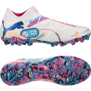 Puma Future 7 Ultimate MG Volume Up - Hvit/Blå/Poison Pink/Brusende Melon