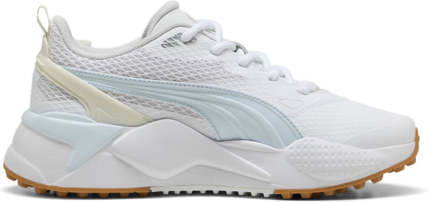 Puma Gs-X Efekt Vandtætte Dame Golfsko Uden Spikes - Puma White/Warm White/Icy Blue - Str. 41 Normal
