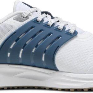 Puma IGNITE Elevate 2 Vandtætte Herre Golfsko Uden Spikes - Puma White/Dark Indigo/Ice Coffee - Str. 44 1/2 Normal