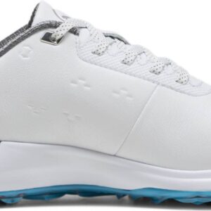 Puma Phantomcat Nitro Plus Vandtætte Herre Golfsko Med Spikes - Puma White/Slate Sky/Speed Blue - Str. 40 1/2 Normal