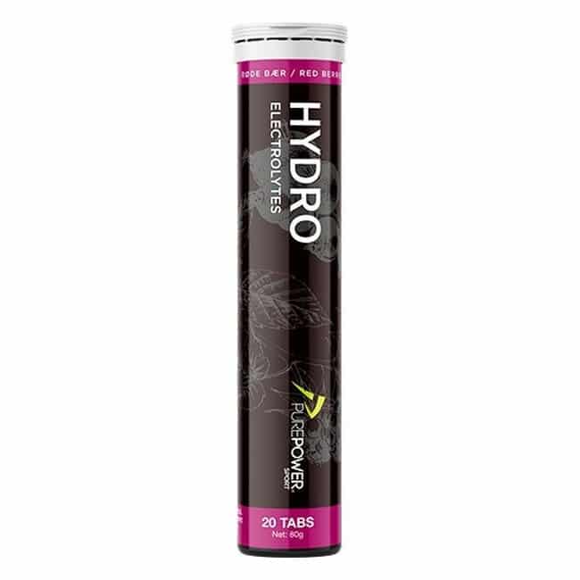 Pure Power - Hydro Elektrolytter Røde Bær 20 Tabs