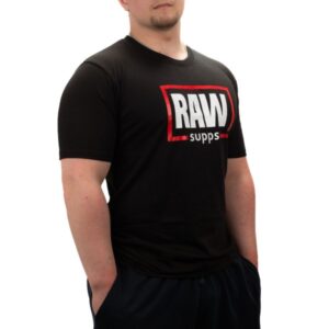 RAW Supps Logo Tee, L, Black