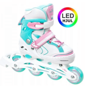Raven LIA Inliners Rulleskøjte med LED lys i forhjul - Justerbar over hele 4 Sko-numre! Str. 30-33